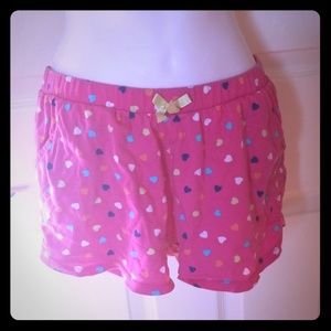 Pink pajama shorts